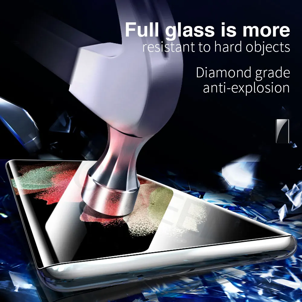 2/1Pcs Phone Screen Protector for Samsung Glalxy S22 5G Ultra S21 Plus S20 Fe Tempered Glass S10 Lite S 10E S9 Protective Film