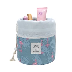 2020 Hot Sale Round Makeup Bag Waterproof Travel Fashion flamingo Cosmetic bag MakeUp organizer Female Storage Toiletry Kit Case