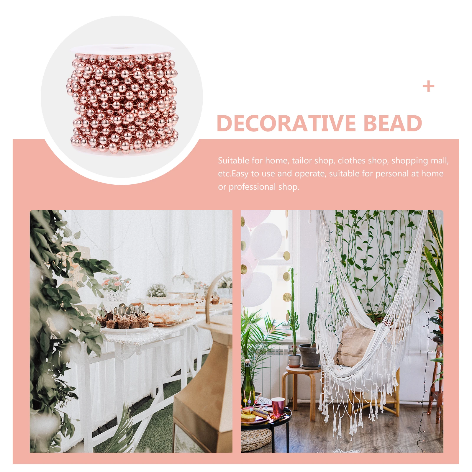 

Bead Chain Beaded Trim Wedding Decor Cotton Thread Pearl String Curtain Decorative Pendant Abs Door Bouquet