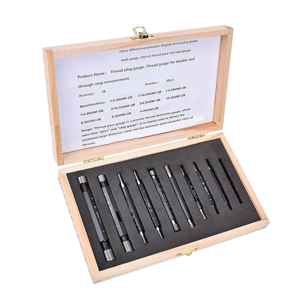 For DIY Projects Manual Measuring Tool Imperial Thread Gauge 1 2-20UNF-2B Portable Storage Box Aluminum Material