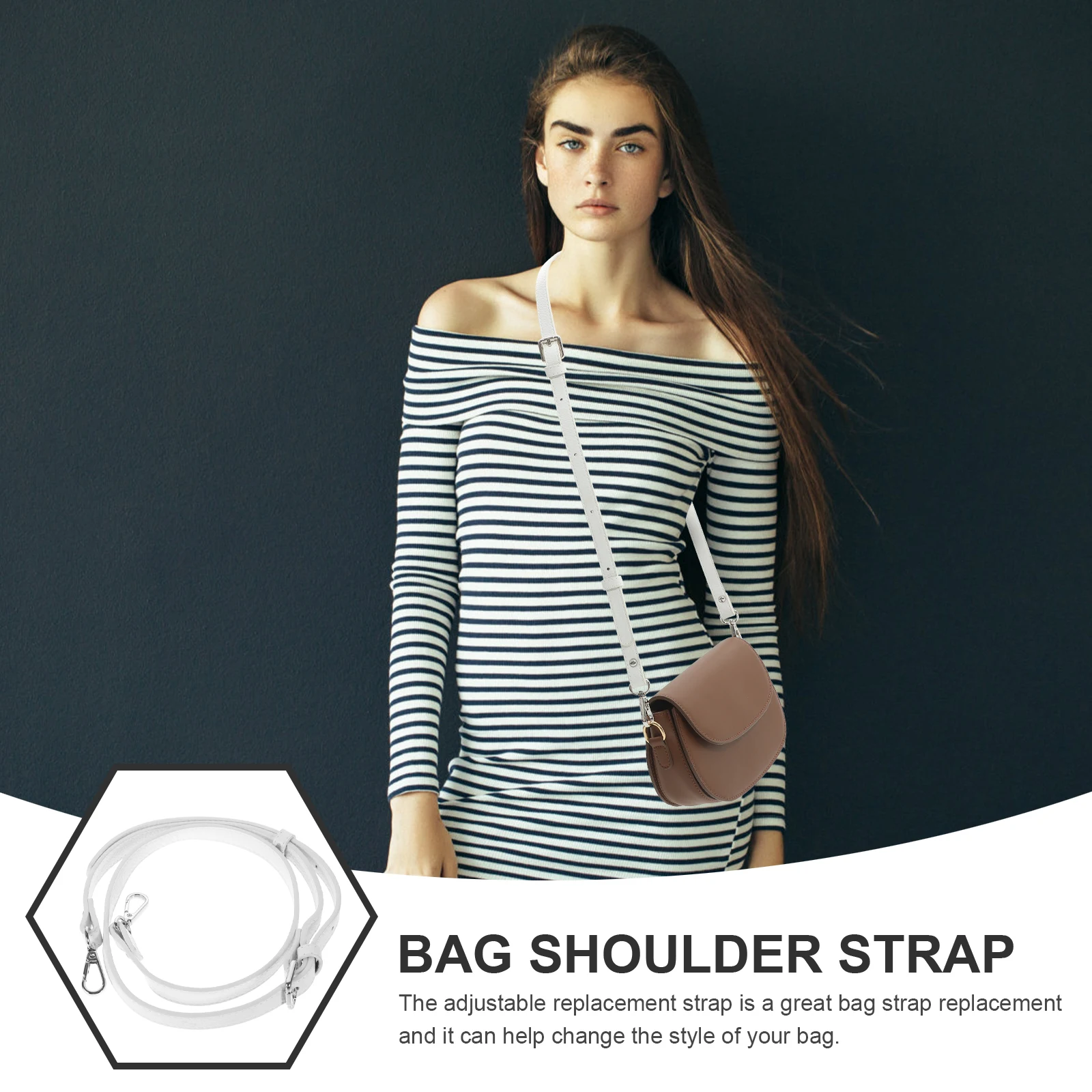 

Adjustable Shoulder Strap for Bags Replacement PU Straps Long Comfortable Messenger Gym Travel Bag Accessories
