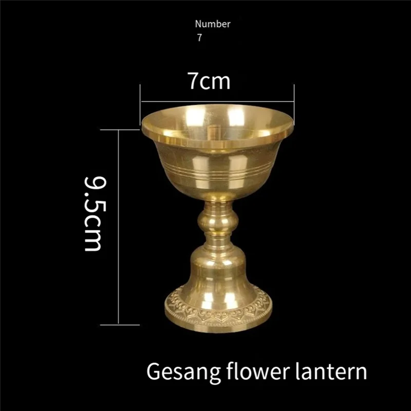 Abkp-banquete de casamento decoração de mesa para casa copo de vela de latão série suporte de lâmpada tibetana budista lâmpada de manteiga de latão