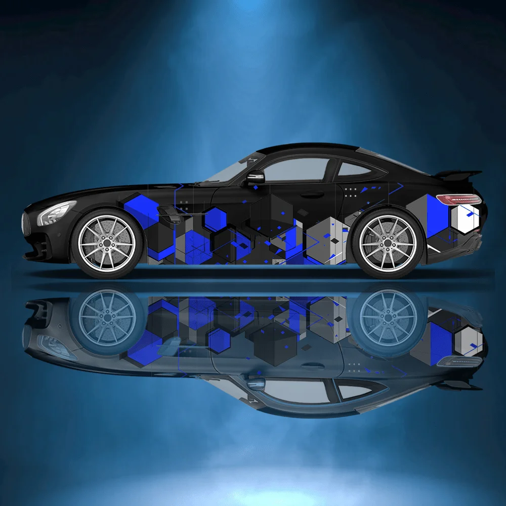 

Цветная однотонная геометрическая автомобильная виниловая наклейка, самоклеящаяся наклейка из ПВХ, подходит для грузовиков, внедорожников, украшения, автоаксессуары, подарок