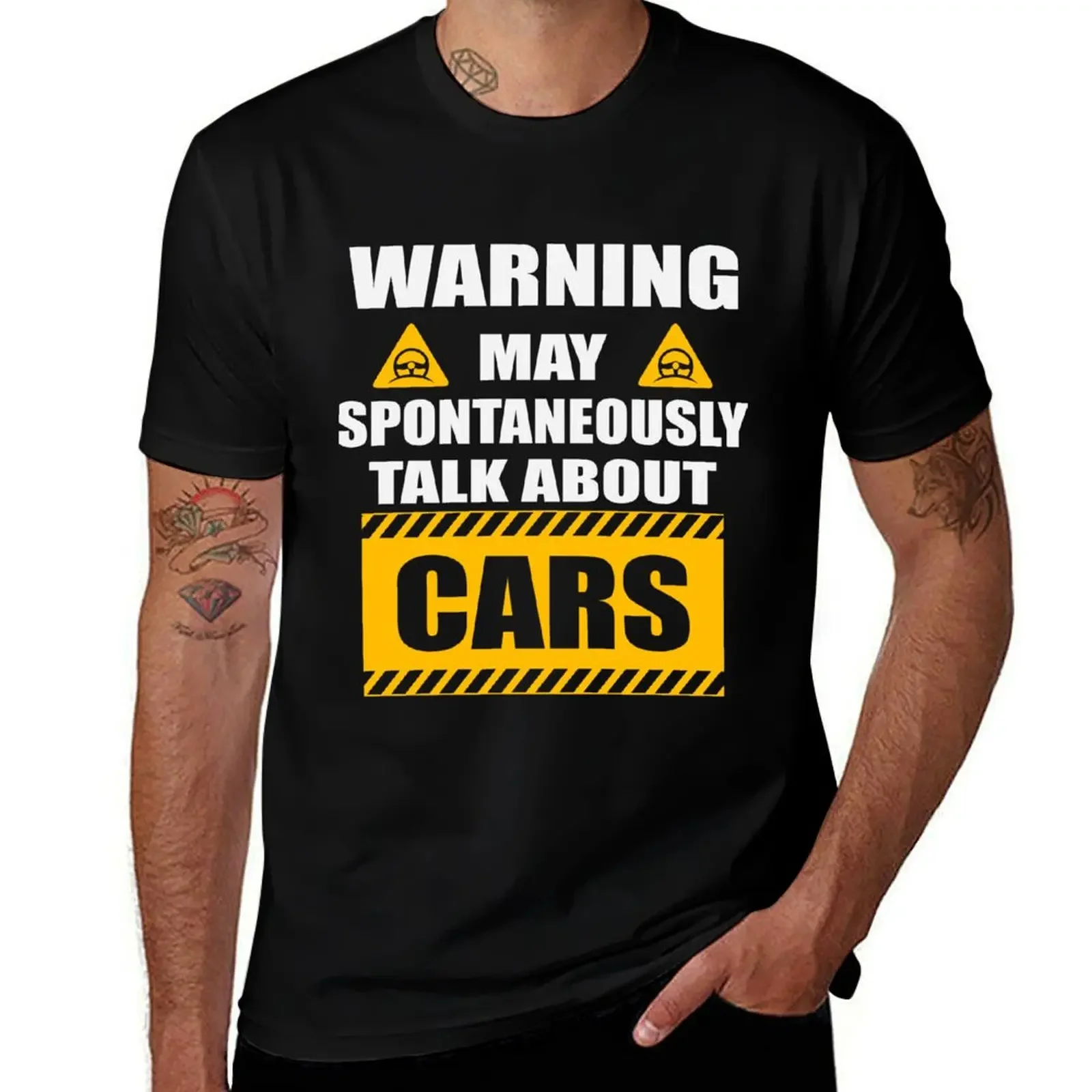 Warning, may spontaneously talk about cars T-Shirt essential t shirt plus size clothes cute clothes mens t shirts