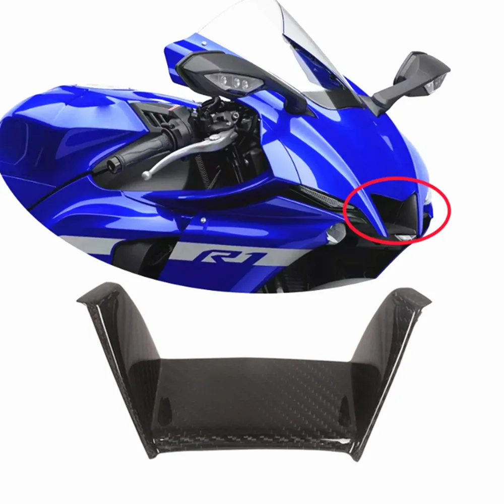 

For YAMAHA YZF-R1 2020 2021 2022 2023 R1 R1M Carbon Fiber Front Air Intake Panel Cover Motorcycle Fairing Accessories