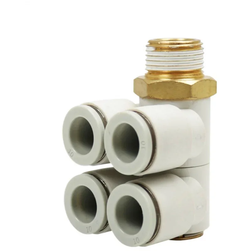 10pcs KQ2ZT KQ2ZD06 01 Universal Twin Tube Rotary Quick Connect Pneumatic Adapter One to Two Four Six KQ2VD