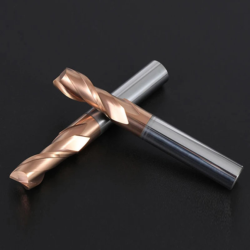 HRC55 Carbide End Mill 1 2 4 5 6 8 10 12mm 2Flutes Milling Cutter Alloy Coating Tungsten Steel Cutting Tool CNC maching Endmills