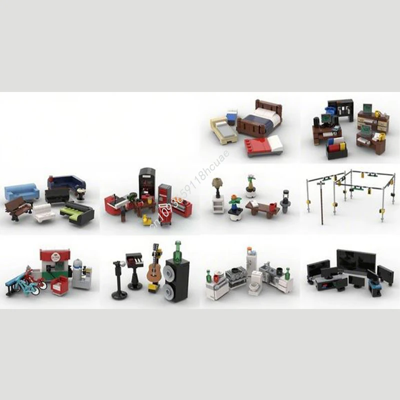 

1421pcs MOC 50+ Accessory Pack City Building Blocks Christmas Gift Christmas Gift