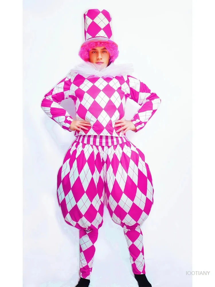 Disfraz de payaso para Cosplay, ropa de actuación de gira del equipo de carnaval, fiesta de carnaval, parque de atracciones, disfraz de Carnaval, disfraz de bailarina