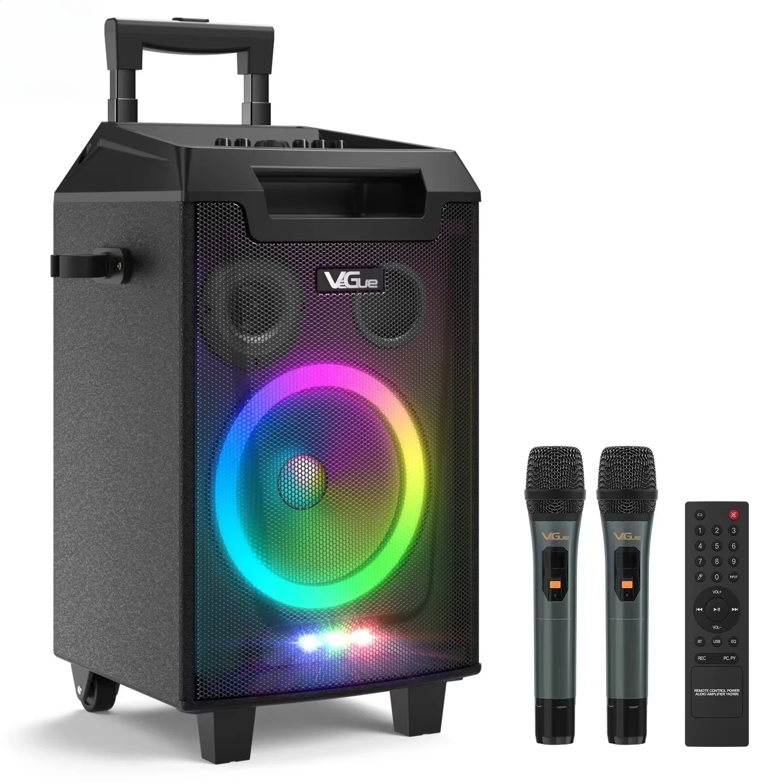 BT Professional Audio Power Active Box Outdoor Party Portable RGB For 5.0 Vibration Sound Equipment Set 8-Inch Speaker