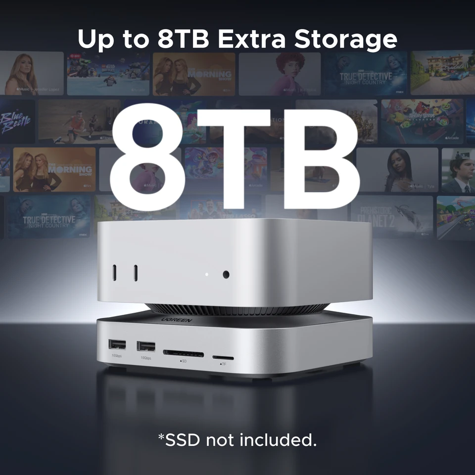 UGREEN Mac mini M4/M4 Pro 専用 USB-Cハブ & ス UGREEN Mac mini M4/M4 Pro専用 USB-Cハブ&スタンド 10-in-1