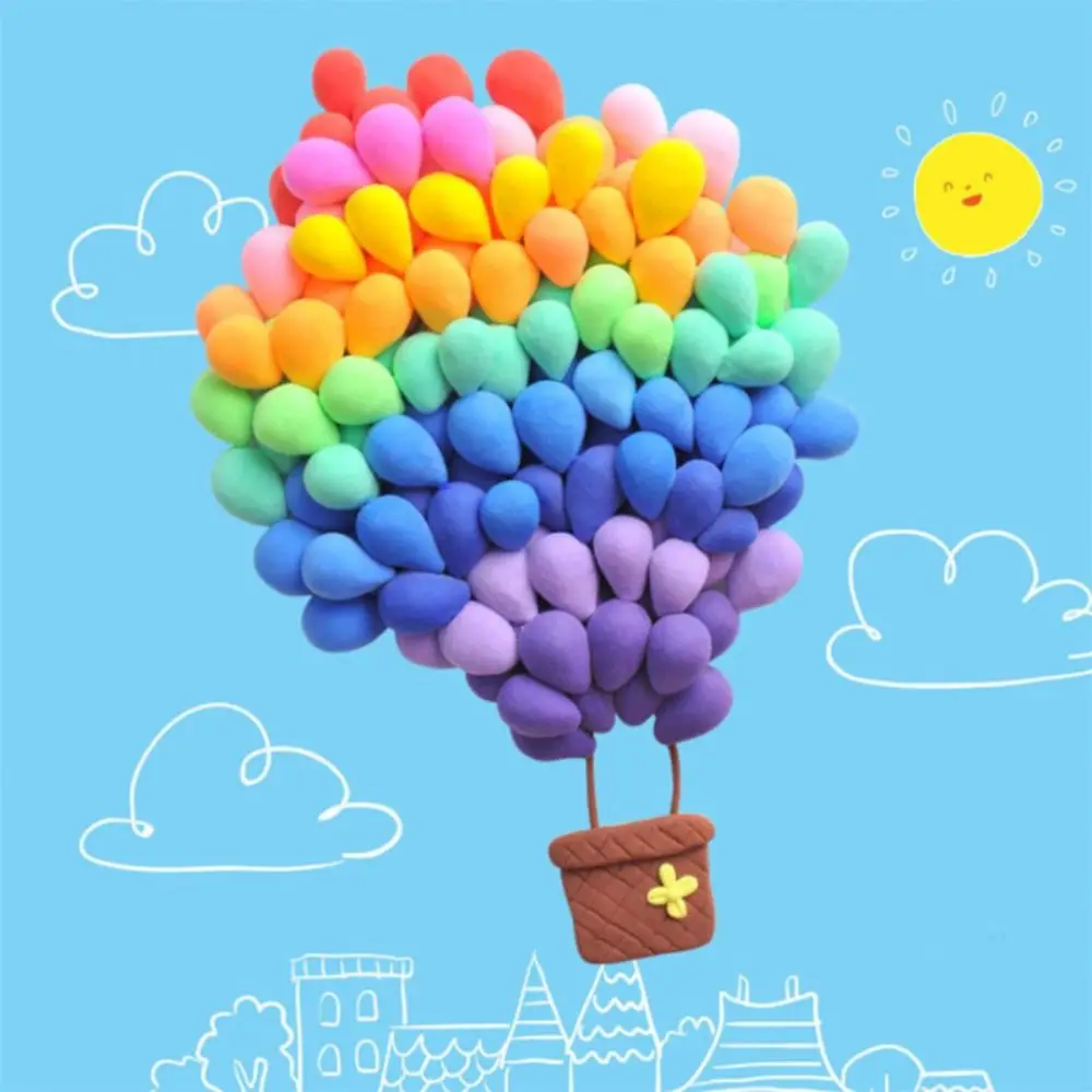 With Tools 12/24/36 Color Air Dry Clay Handicrafts Art Class Lightweight Clay Colorful Kids Toys Children