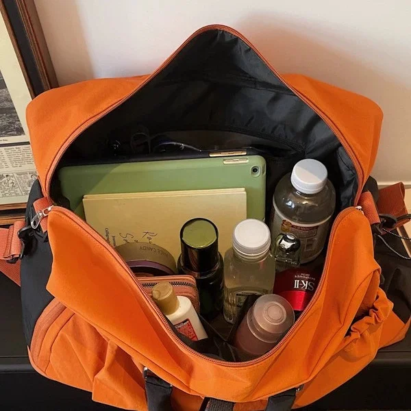 Spacious Weekend Duffle Bag, Portable Travel Hand Bag, Versatile Crossbody Luggage Bag, Large Capacity Carry Handbag