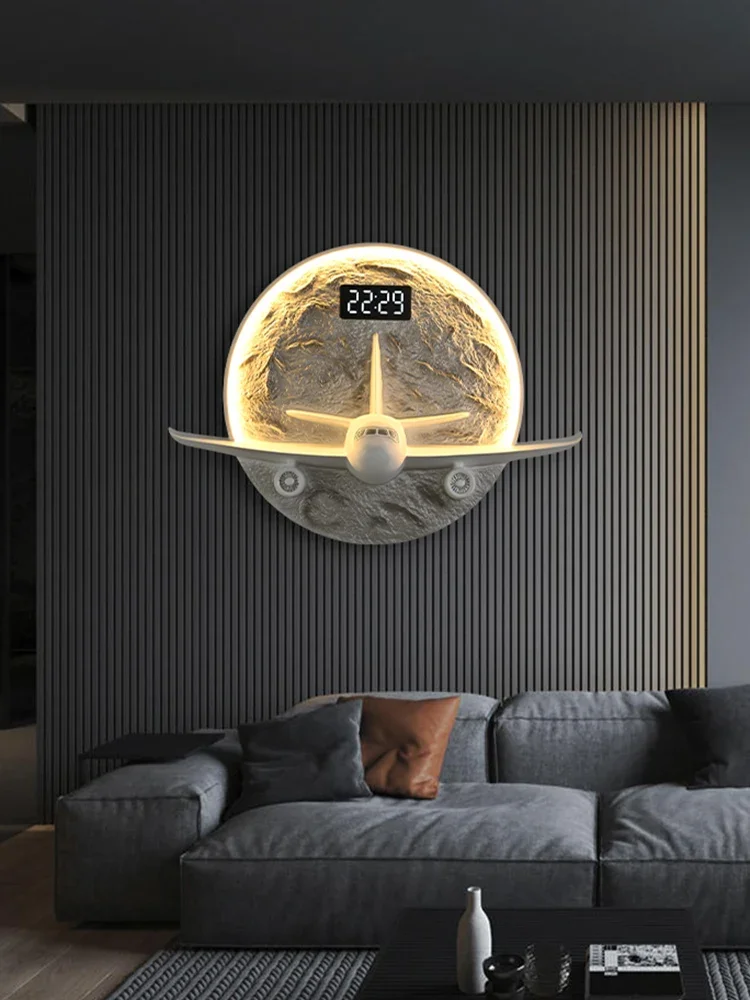 

Modern Creative 3D Aircraft Lunar Model Sculpture Wall Decoration Statue Living Room Bedroom Wall Beautify Ornaments Accessories