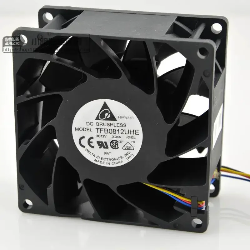 

New Cooling Fan for Delta TFB0812UHE 12V 2.34A PWM Temperature Control Server Violent Fan 8038 80×80×38 Mm
