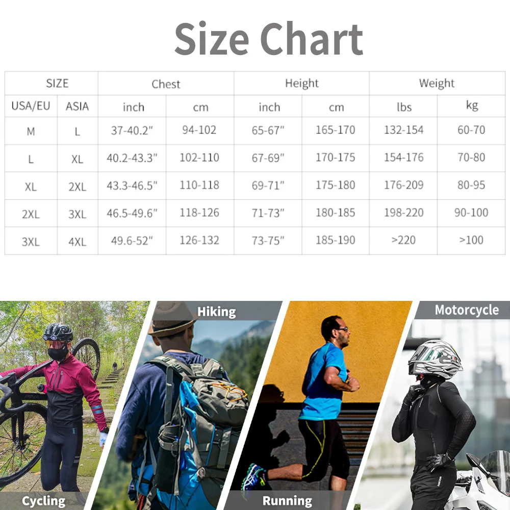WOSAWE Men Motorcycle Vest Warm Sleeveless Jackets Motorbike Wind Gilet Autumn Winter Waistcoat Hunting Running Fishing Vest