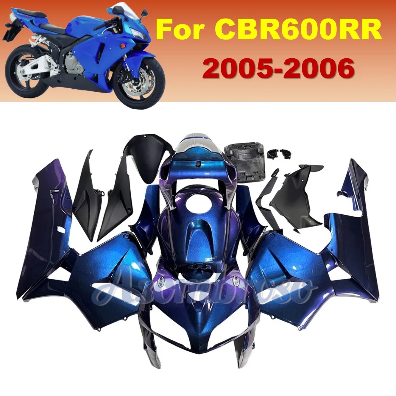 

Chameleon Dazz Pearl Purple Blue Fairing kit For CBR600RR 2005 CBR 600R 2006 Motorcycle ABS Plastics set