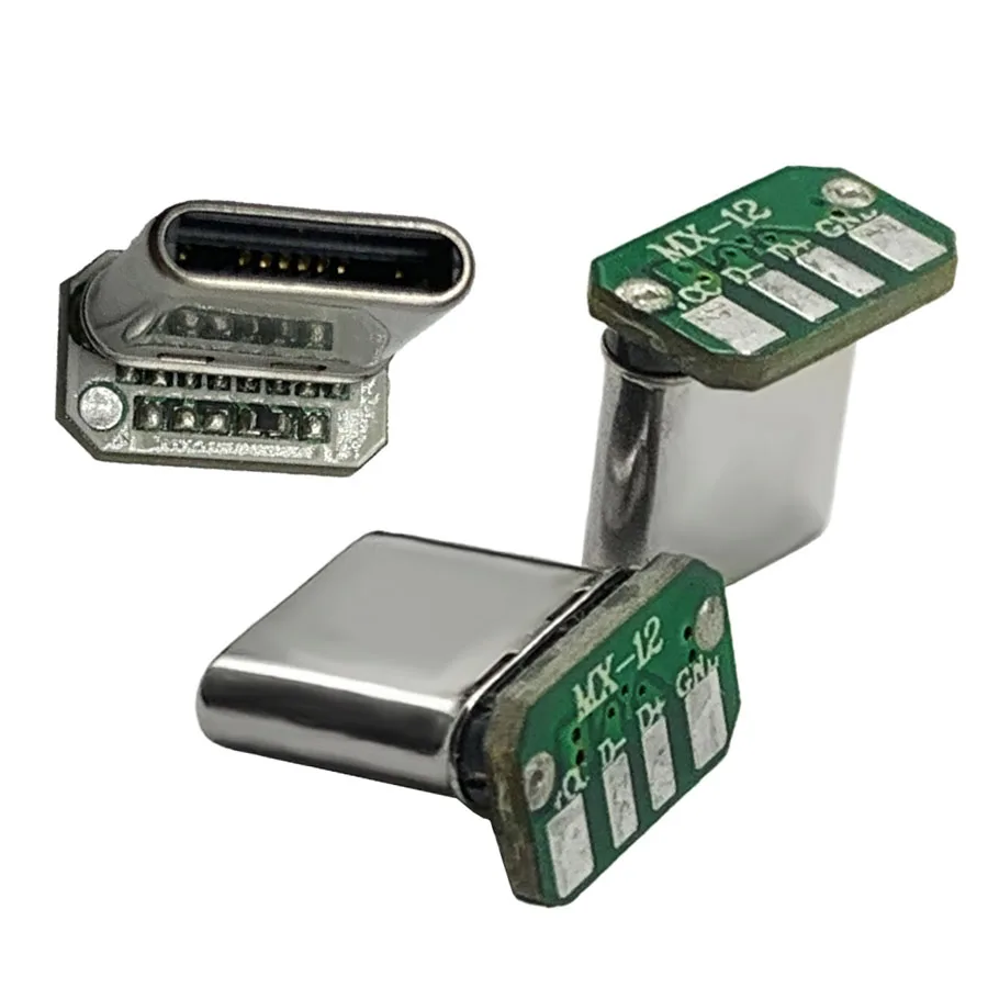 Placa de conexión Vertical USB 3,1 tipo C, 16 pines, soldadura de 4 cables, PCB de transferencia de datos de alta velocidad para transferencia de línea de datos de prueba, 1/5/10 Uds.