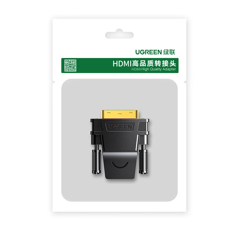 UGREEN DVI 24+1 to HD-MI アダプター 双方向 オス-メス DVI コンバーター DVI-D 24+1オス to HD-MI メス 高速アダプター