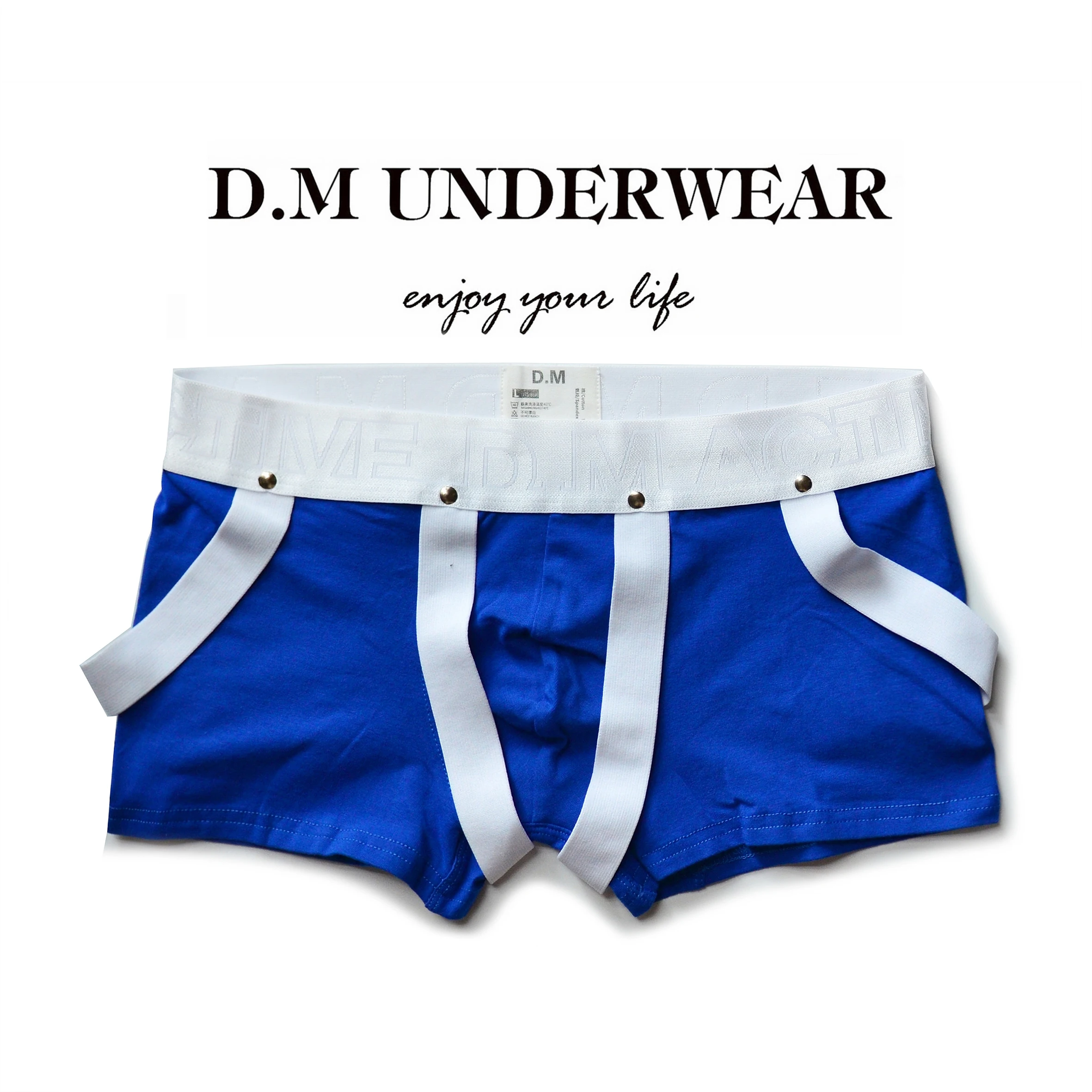 Fashion unique Original Design Funny Rivet Underwear men Cotton Breathable Boxer Shorts Male hip-lifting Underpants