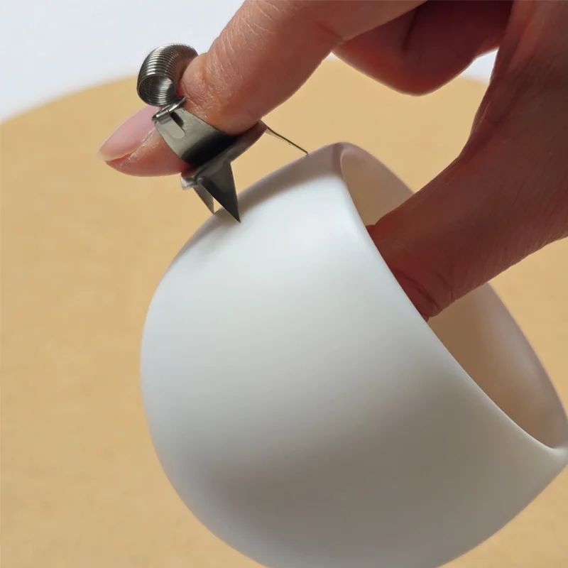 Herramientas para hacer cerámica Abrazadera para esmalte en la yema del dedo Mini abrazadera para esmalte