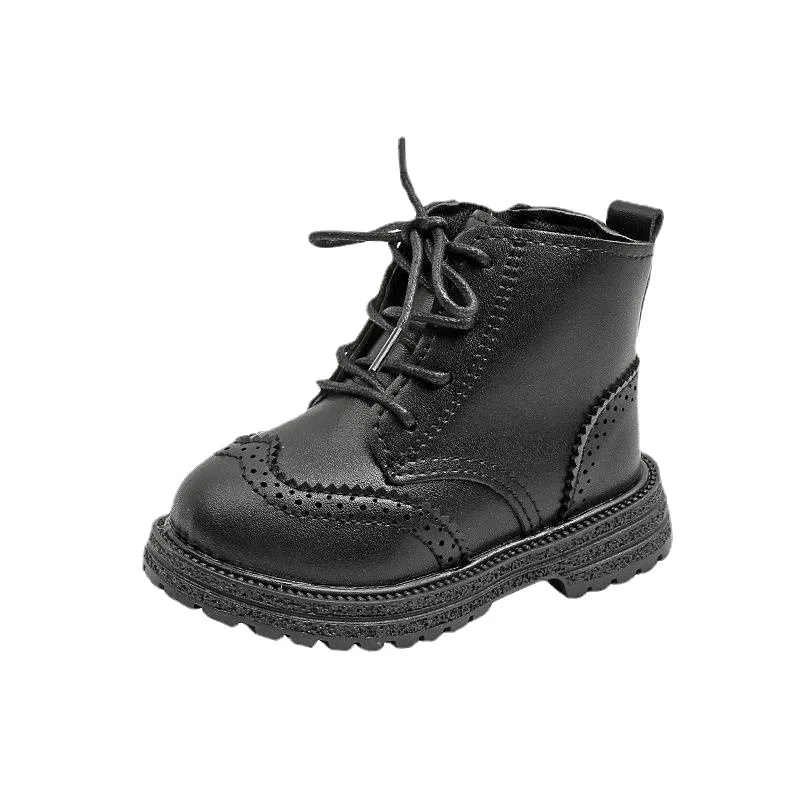 2024 Boy Casual Leather Boots Winter Shoe for Girl Baby Boys Shoe Kids Shoe for Boy Platform Boot Ankle Boot Botas Para Niñas