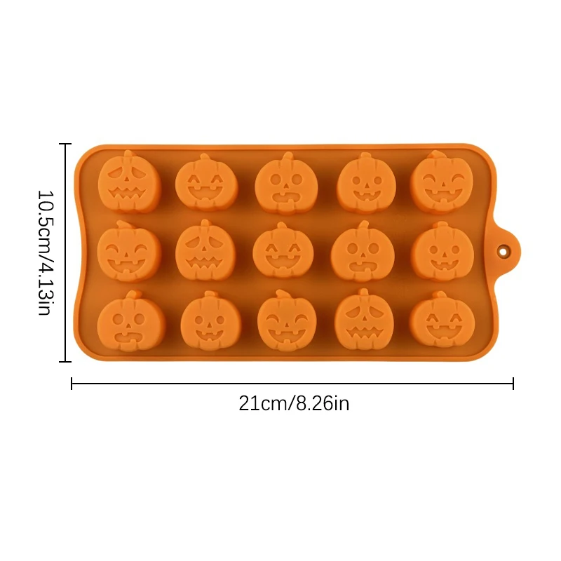 Halloween Pumpkin Silicone Mold, Fantasma, Chocolate, Biscoito, Molde de Doces, DIY Baking Tools, Decoração De Bolo, 2pcs