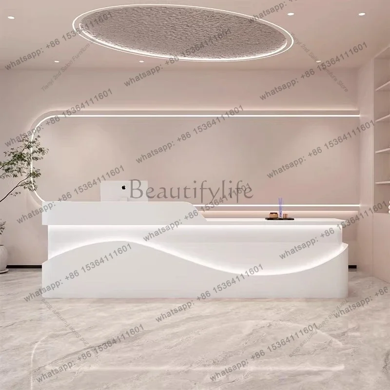 LSNordic High-End Beauty Salon Cashier Counter Modern Clothing Store Art Dance Training Class Company Front Desk Furniture FYRD