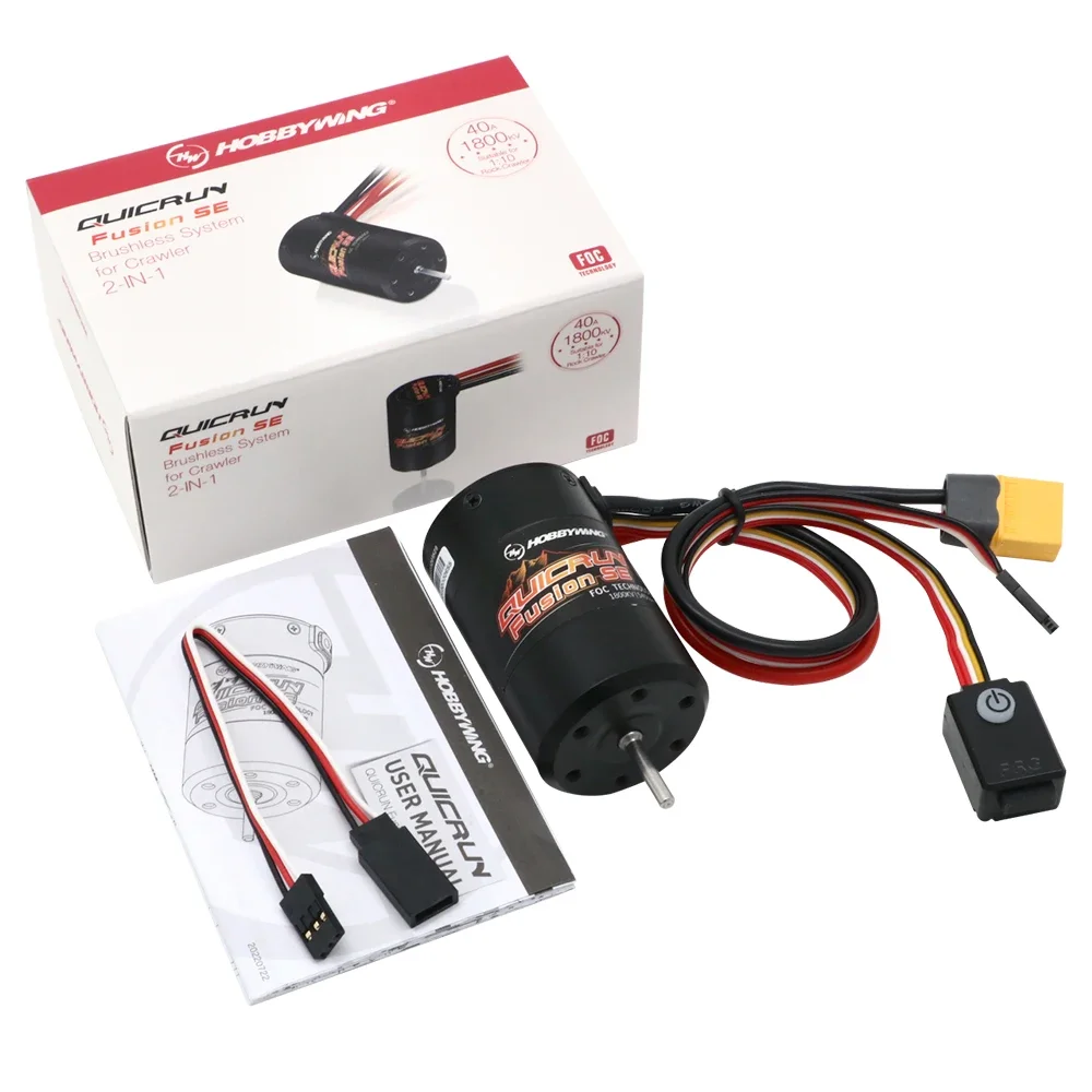 

Hobbywing QuicRun Fusion SE 2-в-1: Мотор 1200KV/1800KV и регулятор скорости 40A для радиоуправляемых машин 1/10