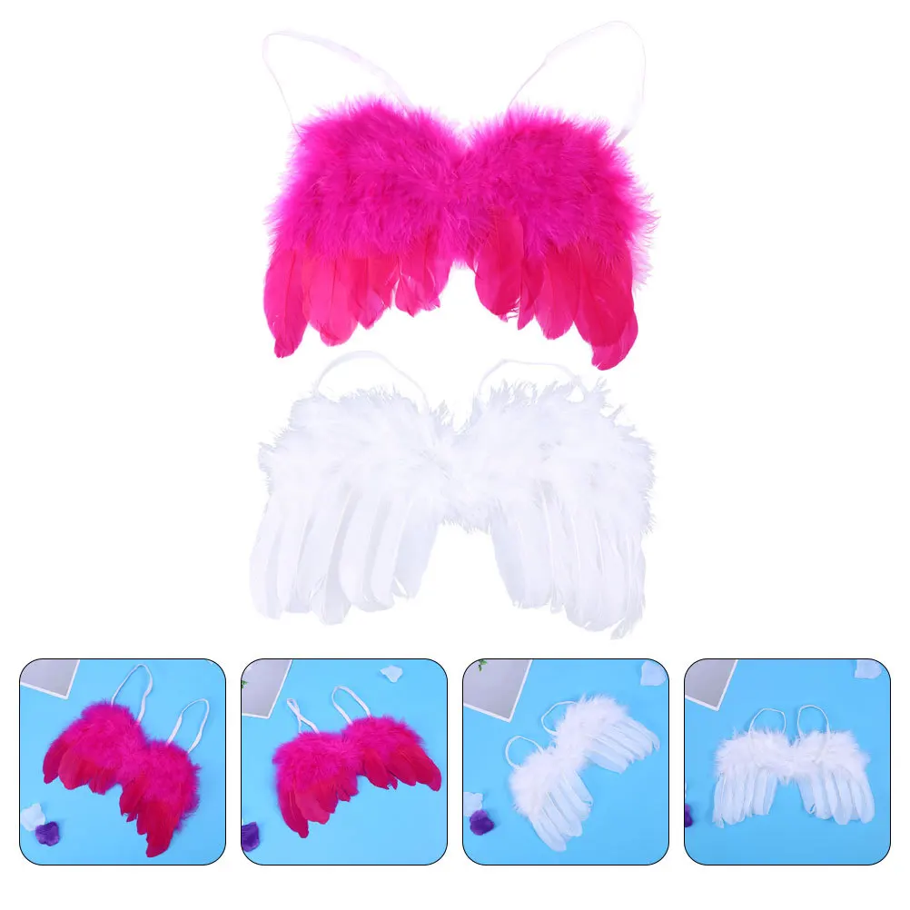 

2Pcs Angel Wings Soft Lightweight Baby Photo Prop Newborn Angel Wing for Infant Photoshoot Costume Baby Wearing Wing