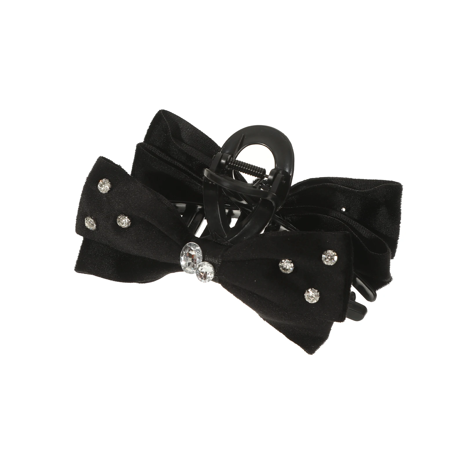 

AWAYTR Fashion Velvet Big Bow Hair Claw Clips for Women Elegant Rhinestone Bowknot Hairpin Ponytail Clip Sweet Hair Accessories