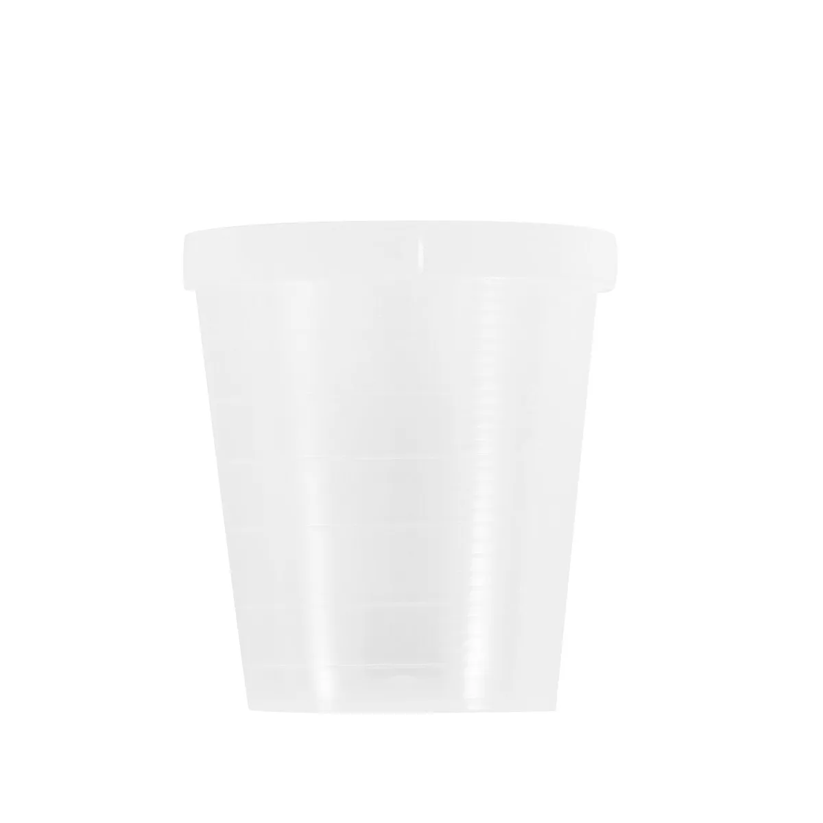 50Pcs Disposable Plastic Measuring Cups Transparent Specimen Containers with Lid Lightweight for Sample Liquid
