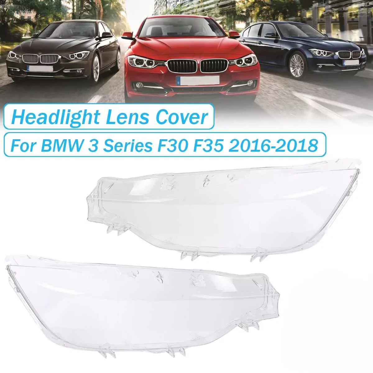 

Car Front Headlight Lens Cover For Bmw F30 F31 3 Series 2016 2017 2018 2019 Headlamp Shell Transparent Lampshade
