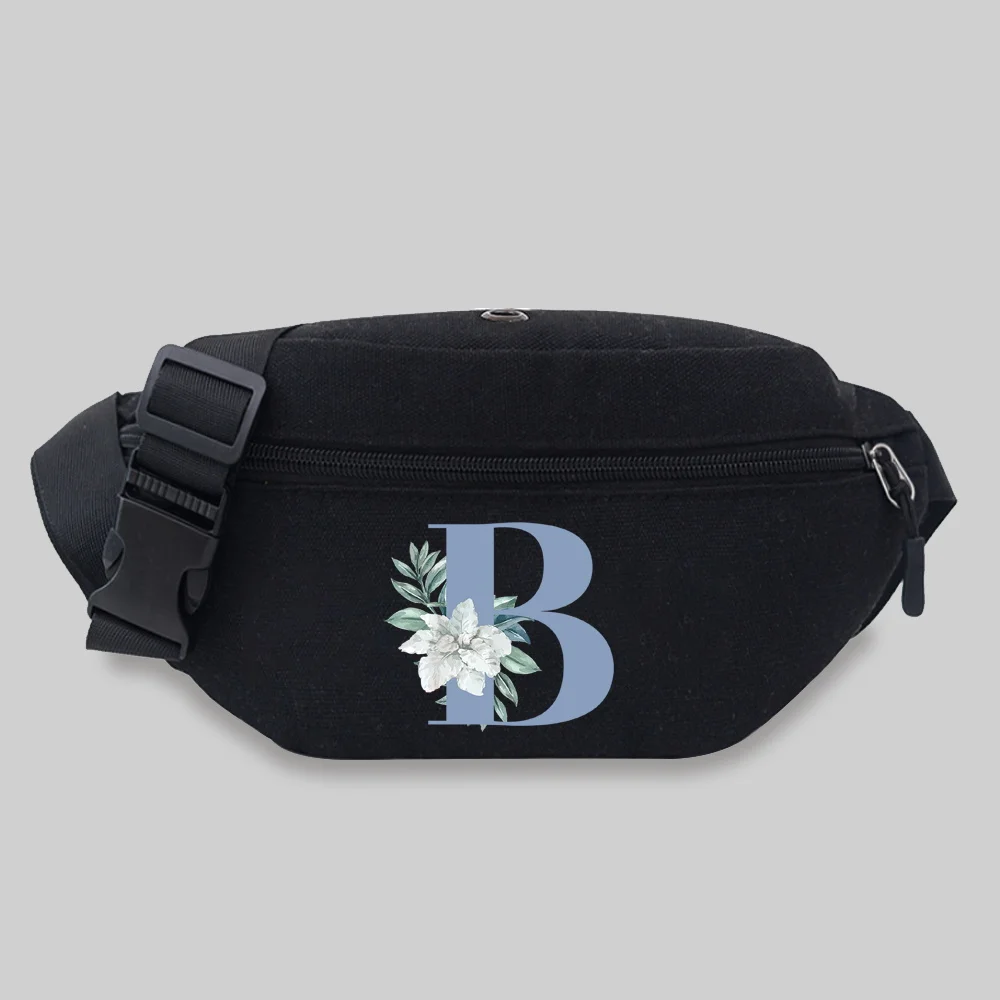 Mode Dames Heuptas Packs Vrouwelijke Telefoon Portemonnees Dames Borst Messenger Bags Blauwe Serie Patroon voor Hardlopen Fietsen