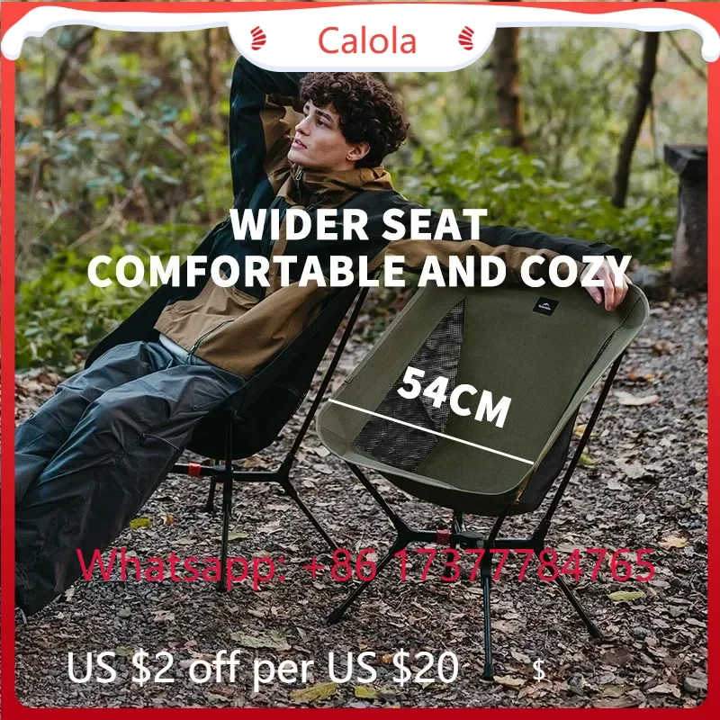 Outdoor Lightweight Folding Moon Chair Portable Fast Open Camping Picnic Hiking Fishing Seat