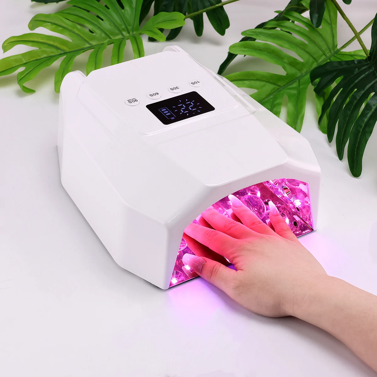 เครื่องอบเล็บไร้สายระดับมืออาชีพ พร้อมหลอดไฟยูวีแอลอีดี 98 วัตต์แบบชาร์จได้ แห้งเร็ว และมีตัวเลือกสีใหม่