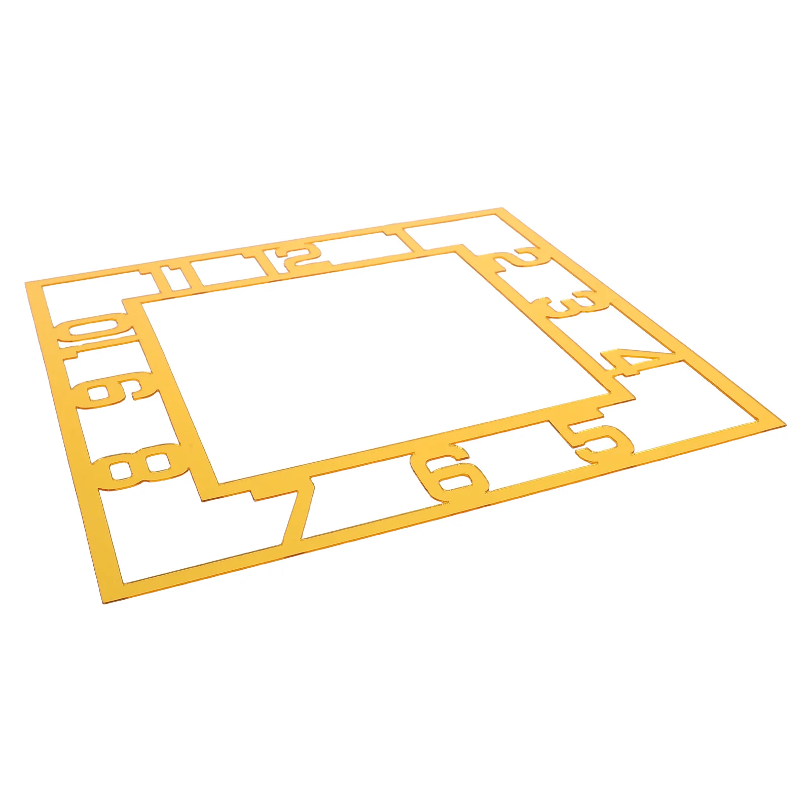 

Decorative Clock Sticker 10x10 Inch Self-Adhesive Square Mirror Wall Sticker for Time Management in Kitchen Office Bedroom