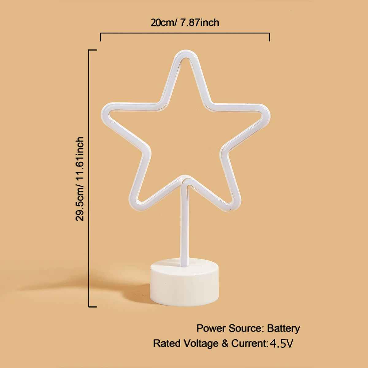 Chi-buy LED Neon Desktop color stars USB Powered Neon Signs Night Light 3D Wall Art Bedroom Living Room Decor Lamp Signs