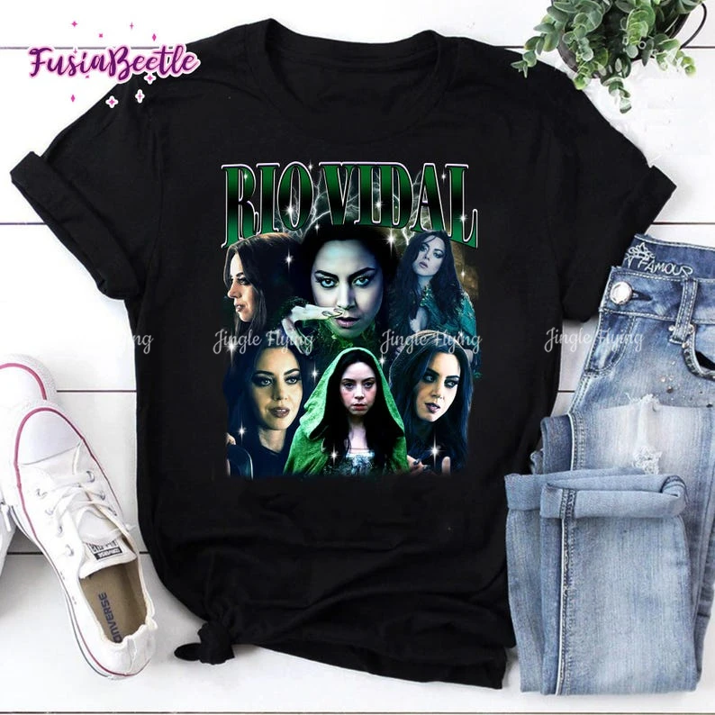 Rio Vidal Bootleg Aubrey Plaza Green Witch Tee Ретро-графическая футболка Witchy