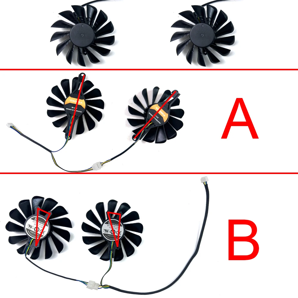 NEW Cooling Fan 85mm 4pin AMD RX580 GPU FAN For MLLSE SOYO PELADN RX 580 8GB RX 5500XT RX6600M video card fans
