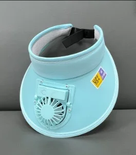 Summer new sunshade and sun protection fan cap, charging large eave overhead cap