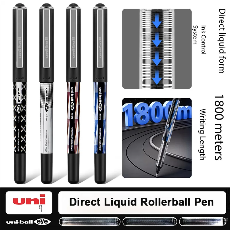 Uni Uniball Eye UB-150 Ballpoint Pen 0.5mm Quick Dry Waterproof Pigment Liquid Ink Metal Clip Smooth Business Signature Supplies