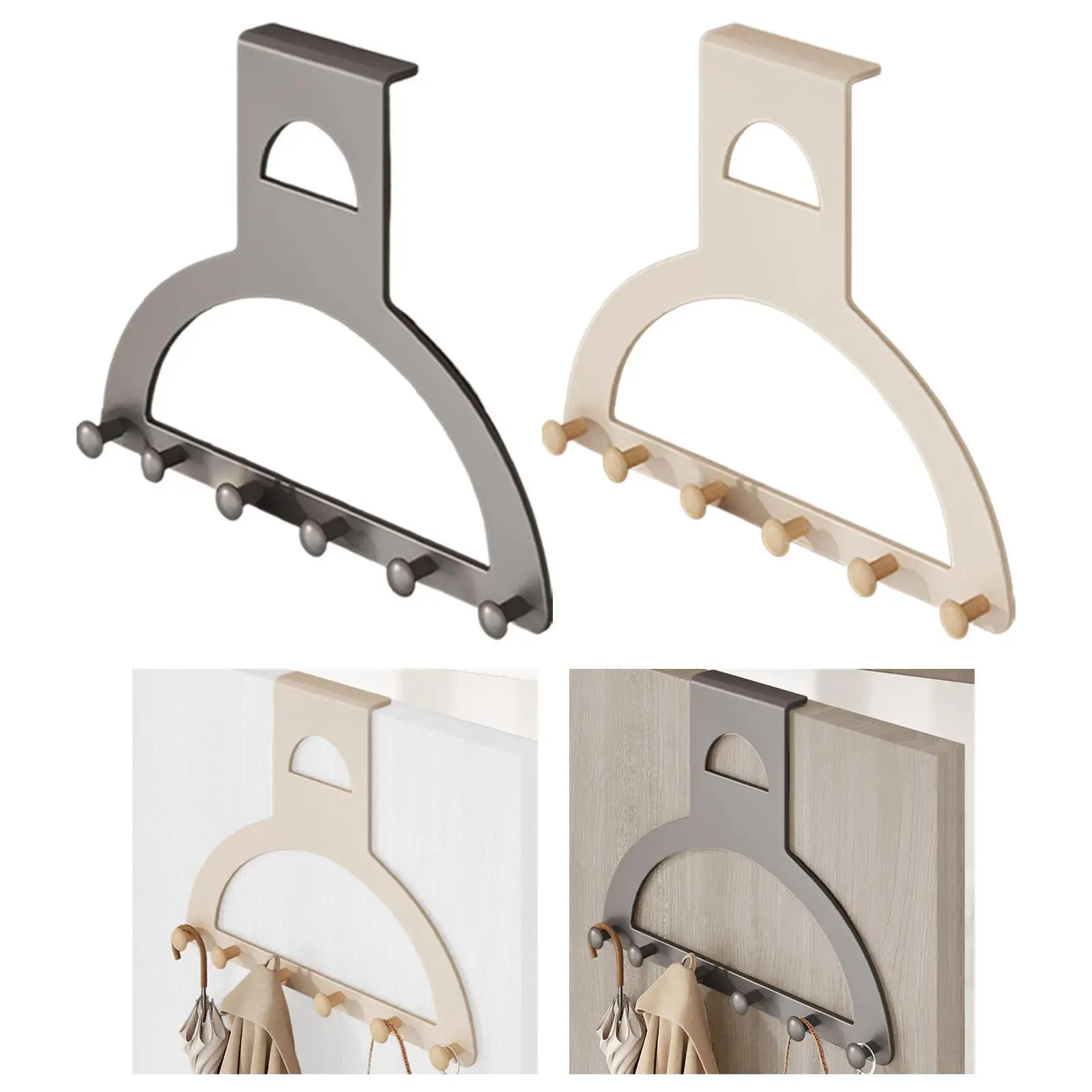 

over The Door Hook Practical Sturdy Space Saving Home Decoration Towel Rack for Wardrobe Office Living Room Kitchen Bags