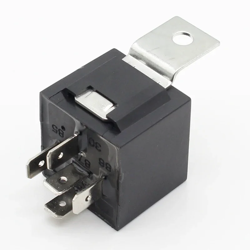1 piece Waterproof Automotive Relay 12v 5pin 40a Car Relay 12v With Black Red Copper Terminal Auto Relay With Socket