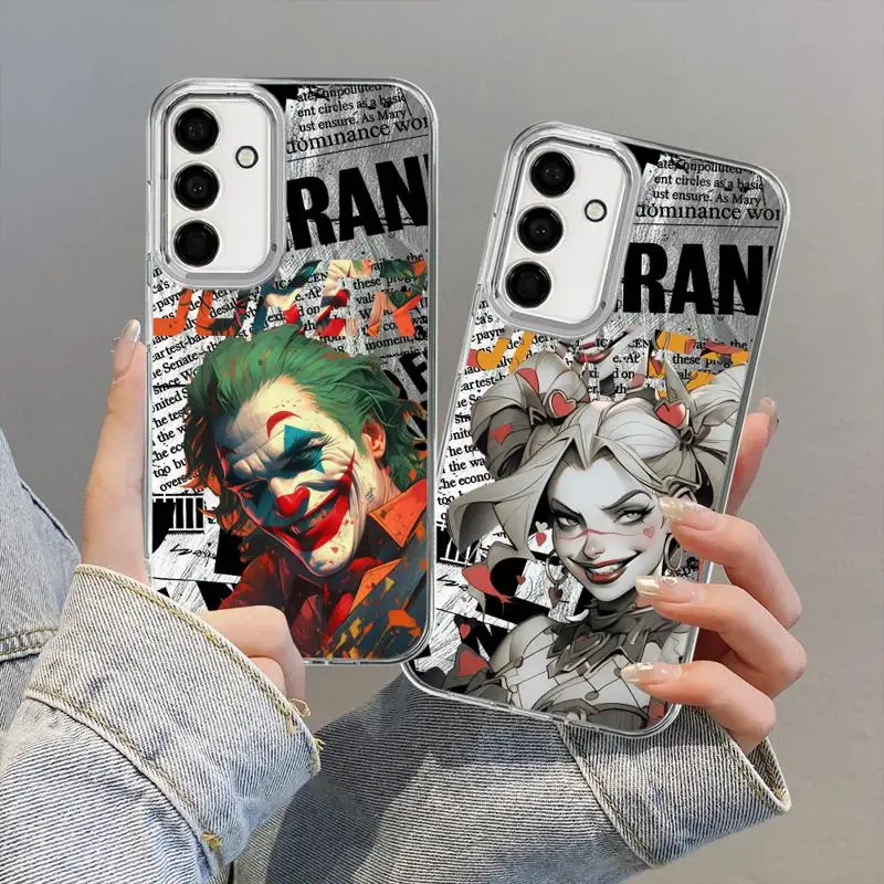 Jokers Harleys Quinns phone Case for Galaxy A20 A30s A50s A02s A03 Core A04e A05 A11 A12 14 15 4G 5G A13 4G A21s A51 4G Matte