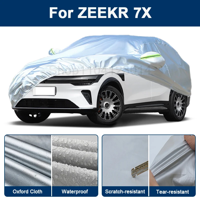 

Outdoor Full Car Cover For ZEEKR 7X with Reflective Strips Waterproof Snowproof Dustproof UV Protection Exterior Accessories