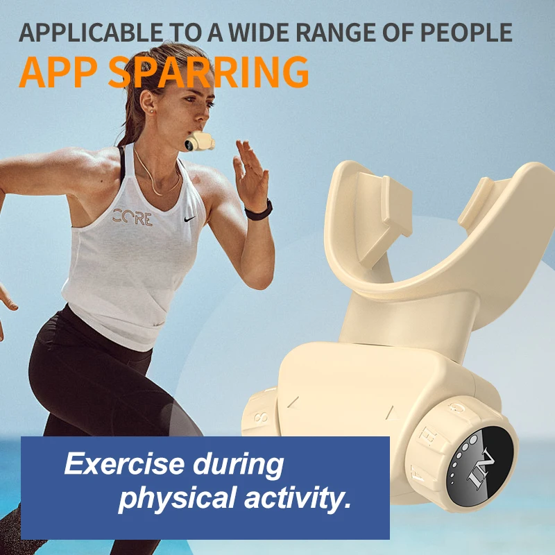 Fitness Lung Exercise Device ABS Dual Channel Physical Resistance Training Improve Breathing Strength for Sports Yoga Home