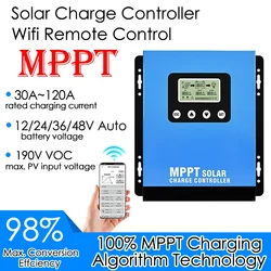 MPPT Solar Charge Controller 12V/24V/36V/48V Auto Max Solar Input 190VDC RV Home Energy Storage Control System Battery Regulator