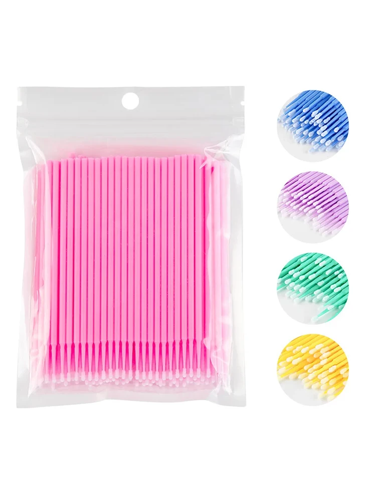 Brosse de nettoyage de cils, 500/1000 pièces, brosse en cristal très colorée, Micro brosse, maquillage de beauté, outil de démaquillage propre, grossiste