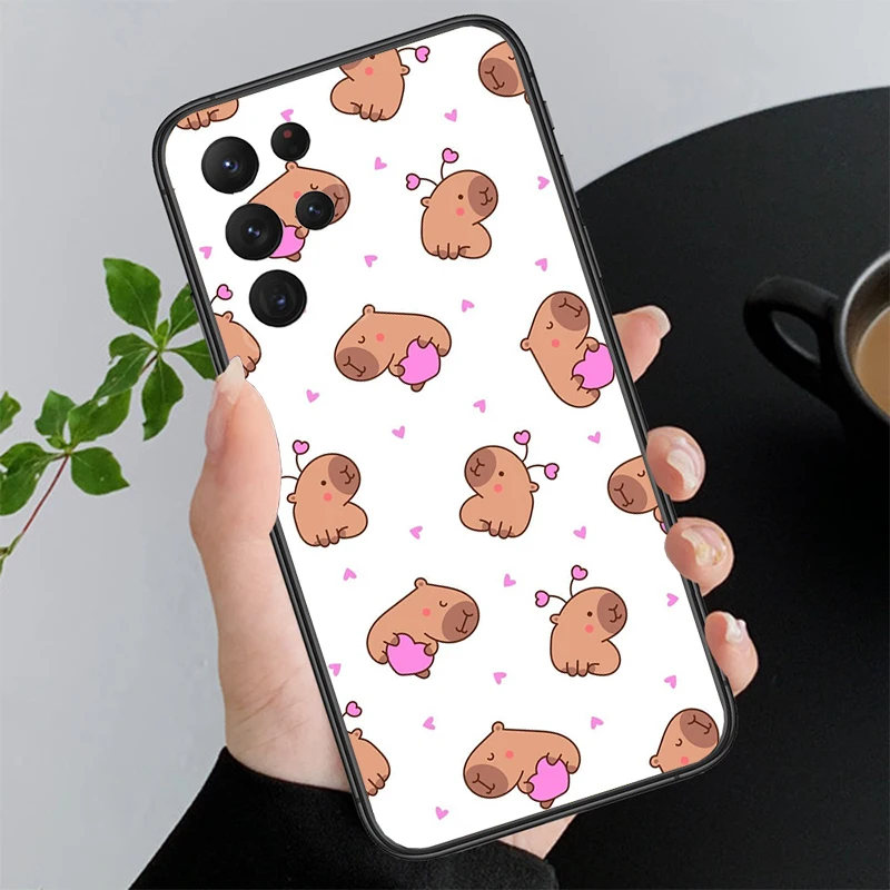 

Cute Capybara cartoon Phone Case For Samsung A55 A16 A56 A36 A35 A15 A53 A54 A33 A34 A25 A05S A52 A52S A14 A24 A26 A71